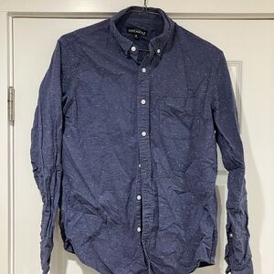 J. Crew Blue Speckled Button-Down Shirt